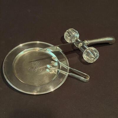 Lot 170 - Tiffany Sterling & Cut Glass