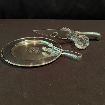 Lot 170 - Tiffany Sterling & Cut Glass