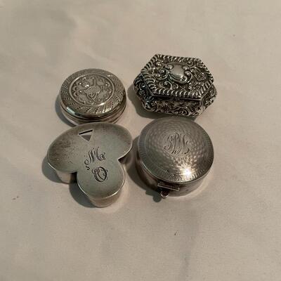 Lot 171 - Sterling Trinket Boxes