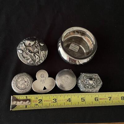 Lot 171 - Sterling Trinket Boxes