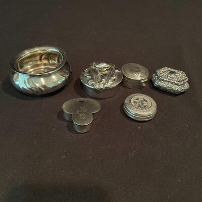 Lot 171 - Sterling Trinket Boxes