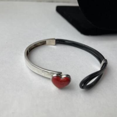 K679 Sterling Coral Necklace and Bracelet by Barse 