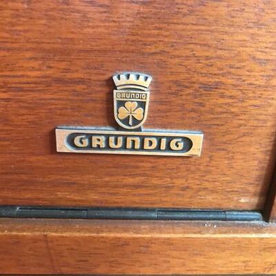 Lot 49D:  Grundig MCM Teak Console Stereo, Reel to Reel and More