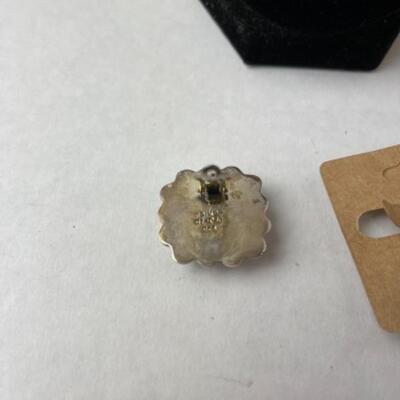 K682 Sterling Silver Denim Lapis Necklace and Earrings 