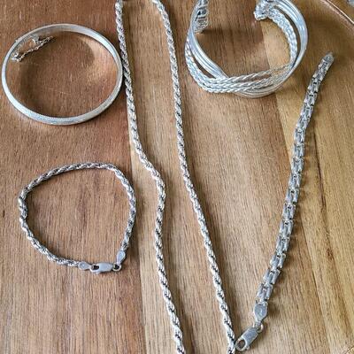 J5: Thick Sterling Rope Chain, Cuff and more