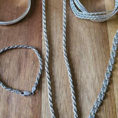 J5: Thick Sterling Rope Chain, Cuff and more