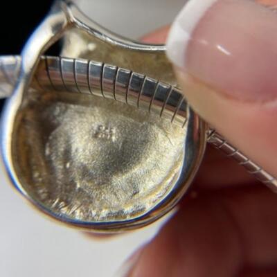 K687 Sterling Silver Omega with sterling Slide Pendant 