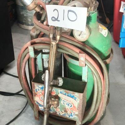lot 210 - Portable  acetylene  outfit
