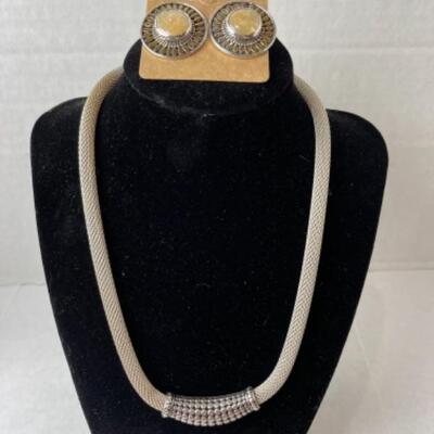 K689 Sterling Silver Necklace by Joseph Esposito and Earrings 