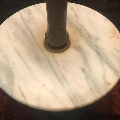 Lot 56D:  MCM Marble Floor/Table Lamp