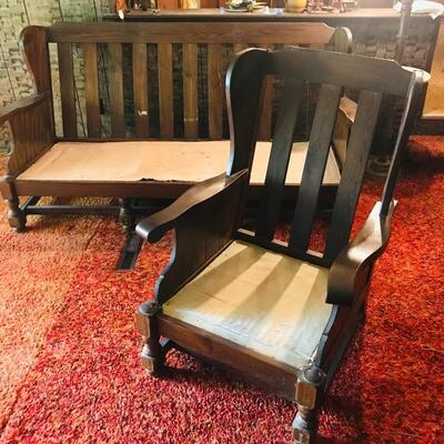 Lot 200D:  Vintage Couch and Chair Frame 