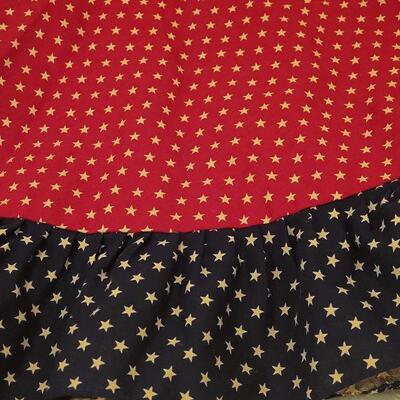 Lot 41: Red & Blue & Off White Stars Tree Skirt