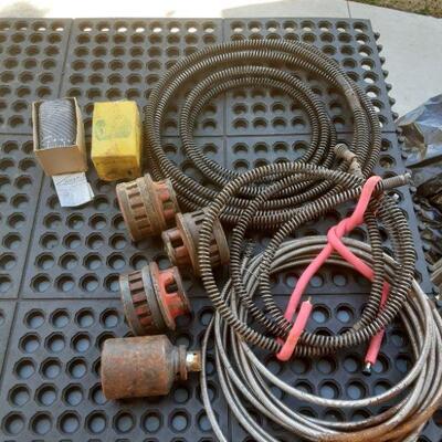 lot 245 - Crate of assorted plumbing cables, etc.