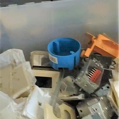 lot 250 - Large bin of assorted electrical parts