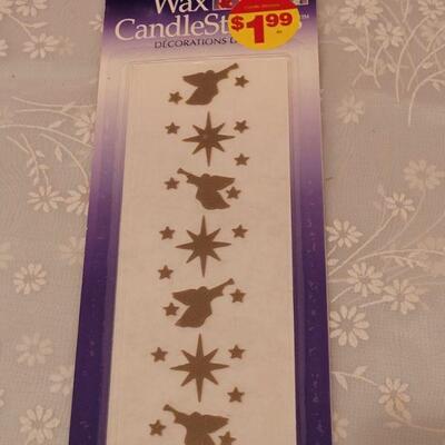Lot 77: Vintage Christmas Deco, Advent Calendar & Tape, Candle Stickers and Ganz Sledding Reindeer 