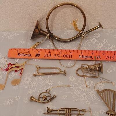 Lot 82: Metal Horns Christmas Ornaments