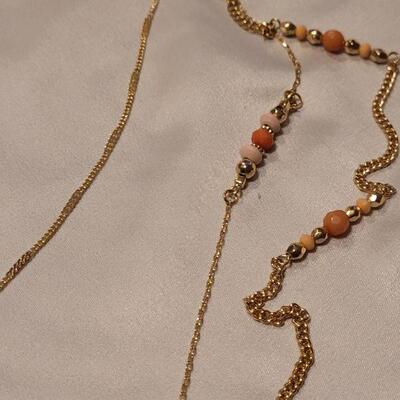 Lot 93: New Long 3 Gold Chain Necklace