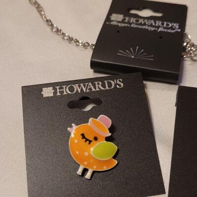 Lot 101: New Howard's Enameled Elephant Necklace and Pins