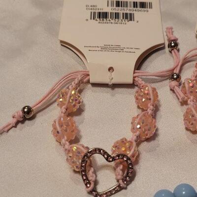 Lot 117: New Macy's Beaded Bracelets and New Blue Beaded Bracelet 