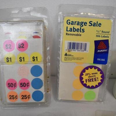 Various Labels: White Dots, Garage Sale Dots, Tags, etc