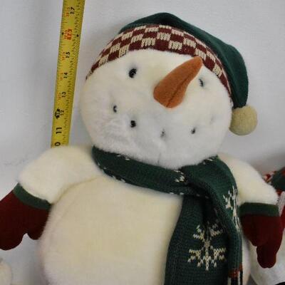 4 pc Christmas Stuffed Animal Toys/Decor