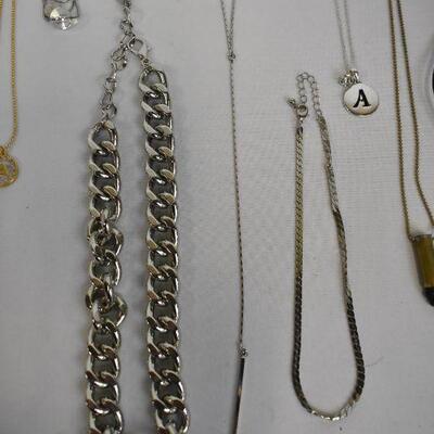 9 pc Costume Jewelry Necklaces
