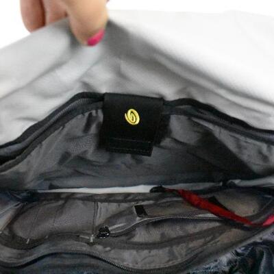 3 pc Bags: Timbuk2 Messenger Bag, Sketchers Cinch Sack, Black & Red Tote Bag