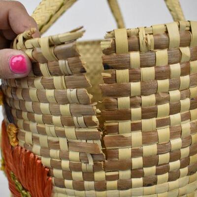 Jamaica Basket Style Bag. Torn/Sliced as Shown