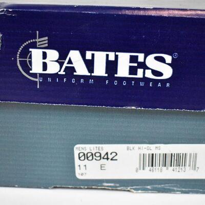 Bates Men's Black Patent Leather Dress Shoes, size 11 E with Box