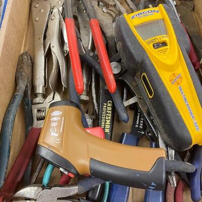 834-Assorted Wrenches, Pliers, Tin Cutters, etc.
