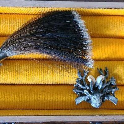 Lot 184: Vintage Stag Hunt Brooches