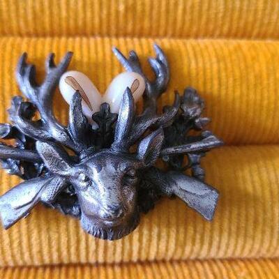 Lot 184: Vintage Stag Hunt Brooches