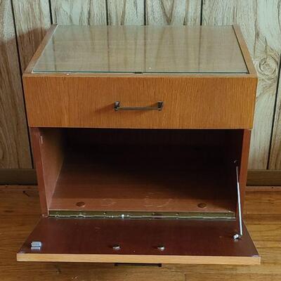 Lot 170: Flip Front MCM Night Stand