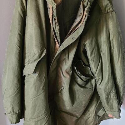 Lot 162: Military Coats and Winter Parka Hat