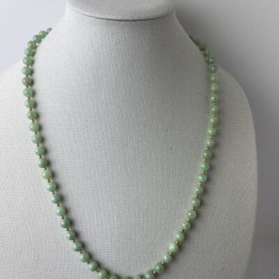 K708 Gold and Jade Necklace 