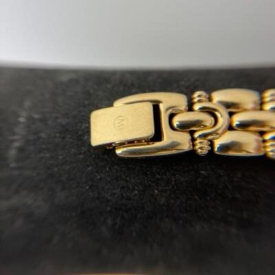 K713 MOVADO Asis Swiss Diamond Face Goldtone Watch 