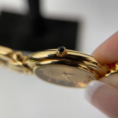 K713 MOVADO Asis Swiss Diamond Face Goldtone Watch 