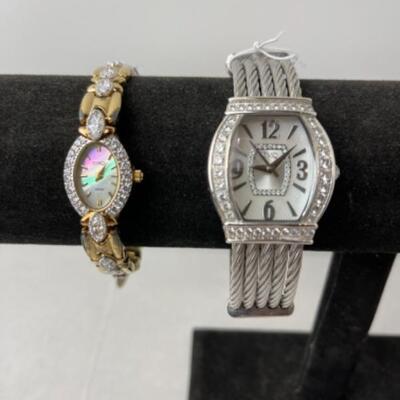 K717 Two Diamonique CZ Ladies Watches 