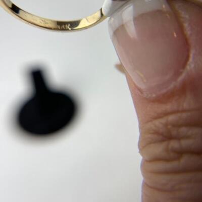 K720 14k Yellow Gold Emerald Cut Blue Topaz & Diamond Ladies Ring