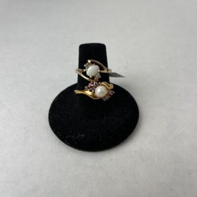 K721 14k Yellow Gold Electroplated Ladies Rings 