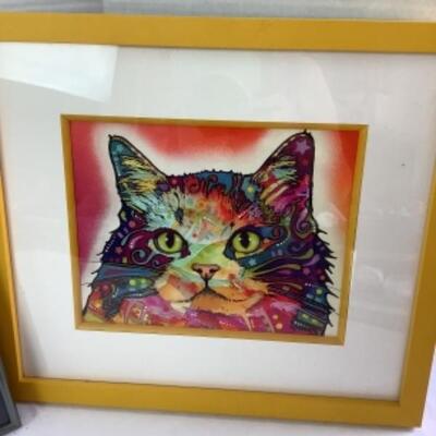 G - 870. Three Framed Retro Catz