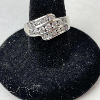 K727 Sterling Diamonique CZ Ladies Rings 