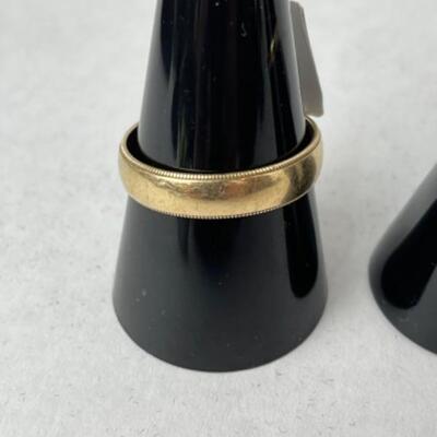 K730 14k & 10k Yellow Gold His & Hers Wedding Bands 