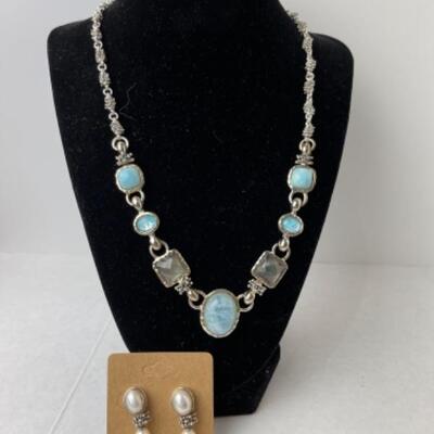 K738 Sterling 14k Yellow Gold Michael Dawkins 3 pc Jewelry Set 