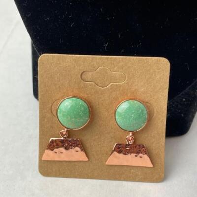 K740 Gold & Copper Costume 3pc Jewelry Set 