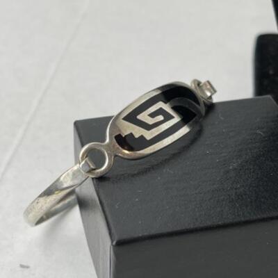 K741 Sterling TAXCO Mexican Necklace with Pin and Bracelet 