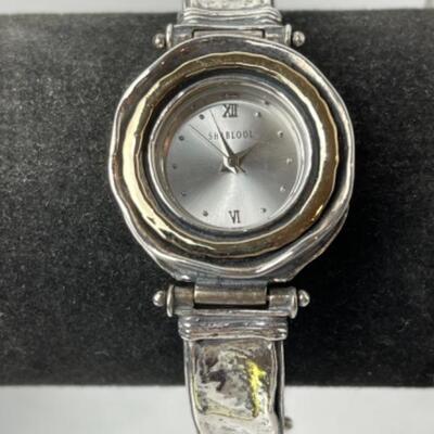 K746 Sterling Silver Goldtone Shablool Watch, Bracelet Set