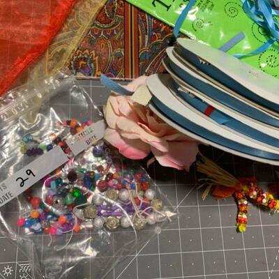 #133 Tissue, Ribbons, Beads & Misc.