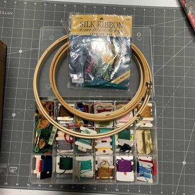 #149 Embroidery Hoops & Thread