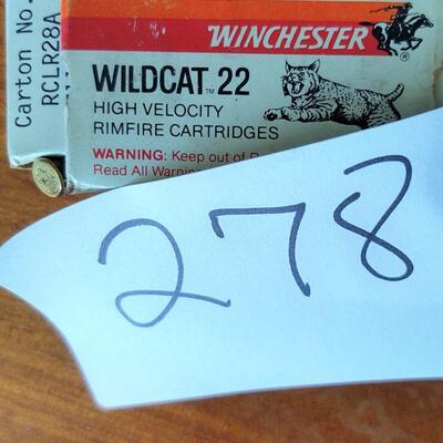 Box of Wildcat 22 ammunition